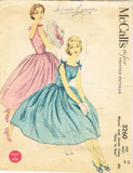 1950s Vintage McCalls Sewing Pattern 3260 Easy Misses Sun Dress Size 12 30B
