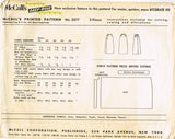 1950s Vintage McCalls Sewing Pattern 3277 Uncut Misses Back Wrap Skirt Size 26W