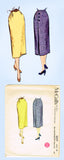 1950s Vintage McCalls Sewing Pattern 3277 Uncut Misses Back Wrap Skirt Size 26W