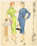 1950s Vintage McCalls Sewing Pattern 3287 Junior Misses Skirt and Blouse Sz 29 B