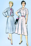 1950s Vintage McCalls Sewing Pattern 3288 Misses Shirtwaist Dress Size 16 34 B