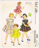 1950s Vintage McCalls Sewing Pattern 3303 Uncut Baby Girls Party Dress Size 1