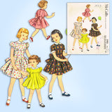 1950s Vintage McCalls Sewing Pattern 3303 Uncut Baby Girls Party Dress Size 1