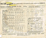 1950s Vintage McCalls Sewing Pattern 3324 Misses Wiggle Dress or Jumper Size 12
