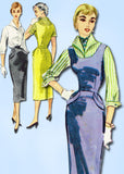 1950s Vintage McCalls Sewing Pattern 3324 Misses Wiggle Dress or Jumper Size 12