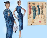 1950s Vintage McCalls Sewing Pattern 3331 Misses Three Piece Suit Size 29 B