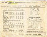 1950s Vintage McCalls Sewing Pattern 3337 Uncut Girls 2 Piece Dress Size 12 30B