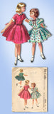 1950s Vintage Little Girls Dress 1955 McCalls VTG Sewing Pattern 3345 Size 8