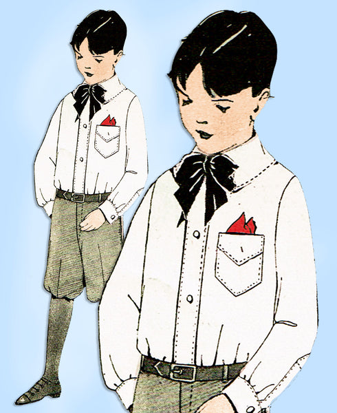 1920s Original Antique McCall Sewing Pattern 3360 Toddler Boy's Blouse Size 4 - Vintage4me2