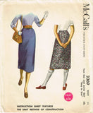 1950s Vintage McCalls Sewing Pattern 3369 Misses Easy Skirt Size 26 Waist