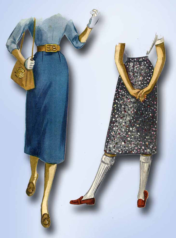 1950s Vintage McCalls Sewing Pattern 3369 Easy Junior Misses Skirt Size 24 Waist - Vintage4me2