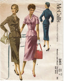 McCall's 3401: 1950s Misses Stylish Slender Suit Sz 30 B Vintage Sewing Pattern