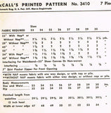 1950s Vintage McCalls Sewing Pattern 3410 Easy Uncut Misses Skirt Size 24 Waist - Vintage4me2
