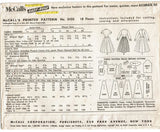 McCall's 3435: 1950s Cute Misses Shirtwaist Dress Sz 32 B Vintage Sewing Pattern