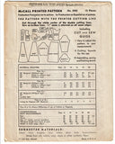 McCall 3442: 1930s Stunning Misses Peplum Dress Sz 30 B Vintage Sewing Pattern