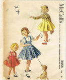 1950s Vintage McCall's Sewing Pattern 3454 Uncut Toddler Girls Suspender Skirt 6 -Vintage4me2