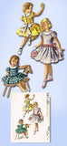 1950s Vintage McCalls Sewing Pattern 3455 Toddler Girls Party Dress Size 3 22B