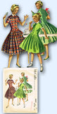 1950s Vintage McCalls Sewing Pattern 3457 Uncut Little Girls Party Dress Size 10