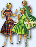 1950s Vintage McCalls Sewing Pattern 3457 Uncut Little Girls Party Dress Size 10