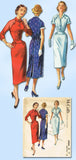 1950s Vintage McCalls Sewing Pattern 3464 Misses Shirtwaist Dress Gr8 Lines 34B