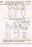 1950s Vintage McCalls Sewing Pattern 3464 Misses Shirtwaist Dress Gr8 Lines 34B