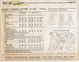 1950s Vintage McCalls Sewing Pattern 3470 Misses Princess Cut Dress Sz 29 B