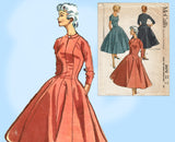 1950s Vintage McCalls Sewing Pattern 3470 Misses Princess Cut Dress Sz 29 B