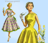 McCalls 3489: 1950s Misses 2 Piece Dress Size 30 Bust Vintage Sewing Pattern