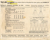 McCalls 3489: 1950s Misses 2 Piece Dress Size 30 Bust Vintage Sewing Pattern
