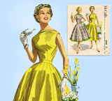 McCalls 3489: 1950s Misses 2 Piece Dress Size 30 Bust Vintage Sewing Pattern