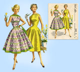 McCalls 3489: 1950s Misses 2 Piece Dress Size 30 Bust Vintage Sewing Pattern
