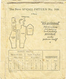 McCall 3496: 1920s Toddler Boys Union Suit Underwear Sz 4 Vintage Sewing Pattern - Vintage4me2