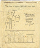 McCall 3496: 1920s Toddler Boys Union Suit Underwear Sz 4 Vintage Sewing Pattern