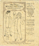 McCall 3496: 1920s Toddler Boys Union Suit Underwear Sz 4 Vintage Sewing Pattern - Vintage4me2