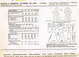 1950s Vintage McCalls Sewing Pattern 3526 Uncut Misses Shirtwaist Dress Size 34B