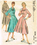 1950s Vintage McCalls Sewing Pattern 3526 Uncut Misses Shirtwaist Dress Size 34B