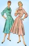 1950s Vintage McCalls Sewing Pattern 3526 Uncut Misses Shirtwaist Dress Size 34B