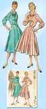 1950s Vintage McCalls Sewing Pattern 3526 Uncut Misses Shirtwaist Dress Size 34B