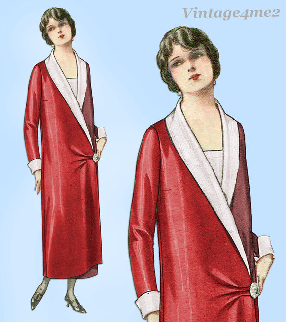 McCall 3558: 1920s Rare Misses Wrap Dress Size 32 Bust Vintage Sewing Pattern