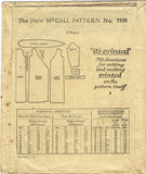 McCall 3558: 1920s Rare Misses Wrap Dress Size 32 Bust Vintage Sewing Pattern