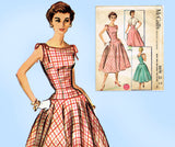 McCalls 3570: 1950s Stunning Misses Sun Dress Sz 30 B Vintage Sewing Pattern