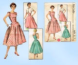 McCalls 3570: 1950s Stunning Misses Sun Dress Sz 30 B Vintage Sewing Pattern