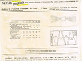 1950s Vintage McCalls Sewing Pattern 3590 Misses High Waist Suspender Skirt 24 W