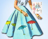 1950s Vintage McCall's Sewing Pattern 3591 Uncut Misses Circle Skirt Sz 24 Waist -Vintage4me2