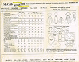 1950s Vintage McCalls Sewing Pattern 3602 FF Misses Around the World Separates