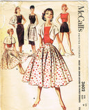 1950s Vintage McCalls Sewing Pattern 3602 FF Misses Around the World Separates