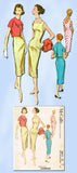 1950s Vintage Misses Wiggle Dress 1956 McCalls Sewing Pattern 3611 Size 14