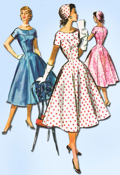 1950s Vintage McCalls Sewing Pattern 3626 Misses Princess Dress & Hat Sz 11 29B