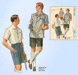 McCall's 3636: 1950s Men's Shirt & Bermuda Shorts Sz 34 C Vintage Sewing Pattern