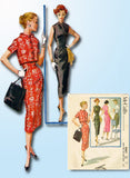 1950s Original Vintage McCalls Pattern 3661 Misses Wiggle Dress & Jacket Sz 34 B